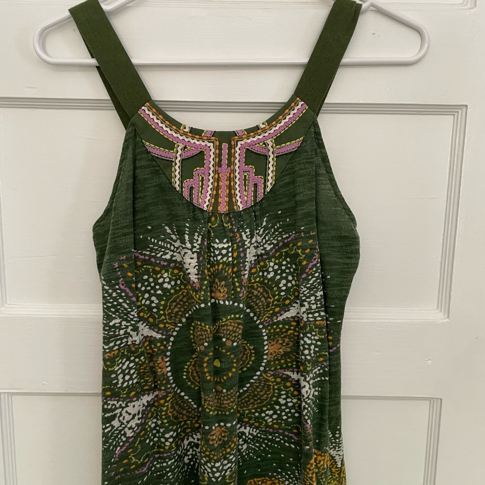 Sleeveless embroidered top from Anthro